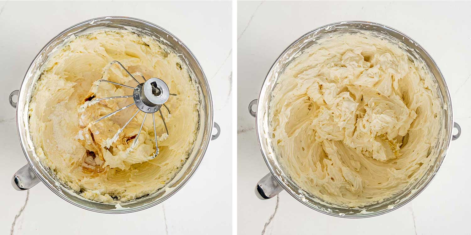 process shots showing how to make lemon cheesecake.