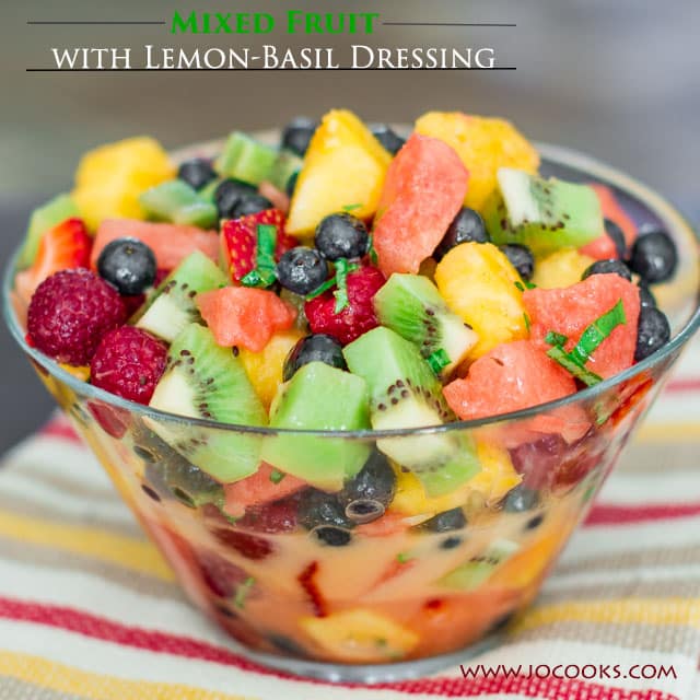 Mixed Fruit Lemon-Basil Dressing