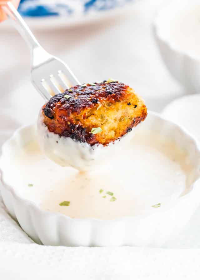 Sweet Potato Turkey Meatballs with maple dipping sauce