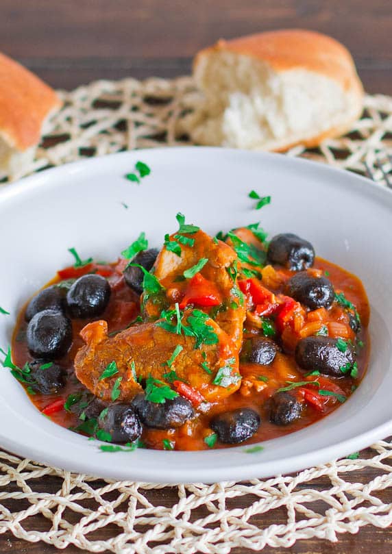 a bowl of olive stew