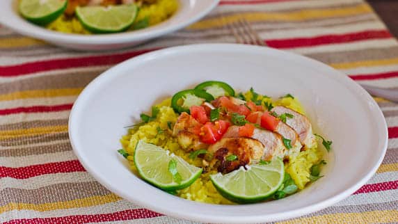 Tequila Lime Chicken With Cilantro Lime Rice