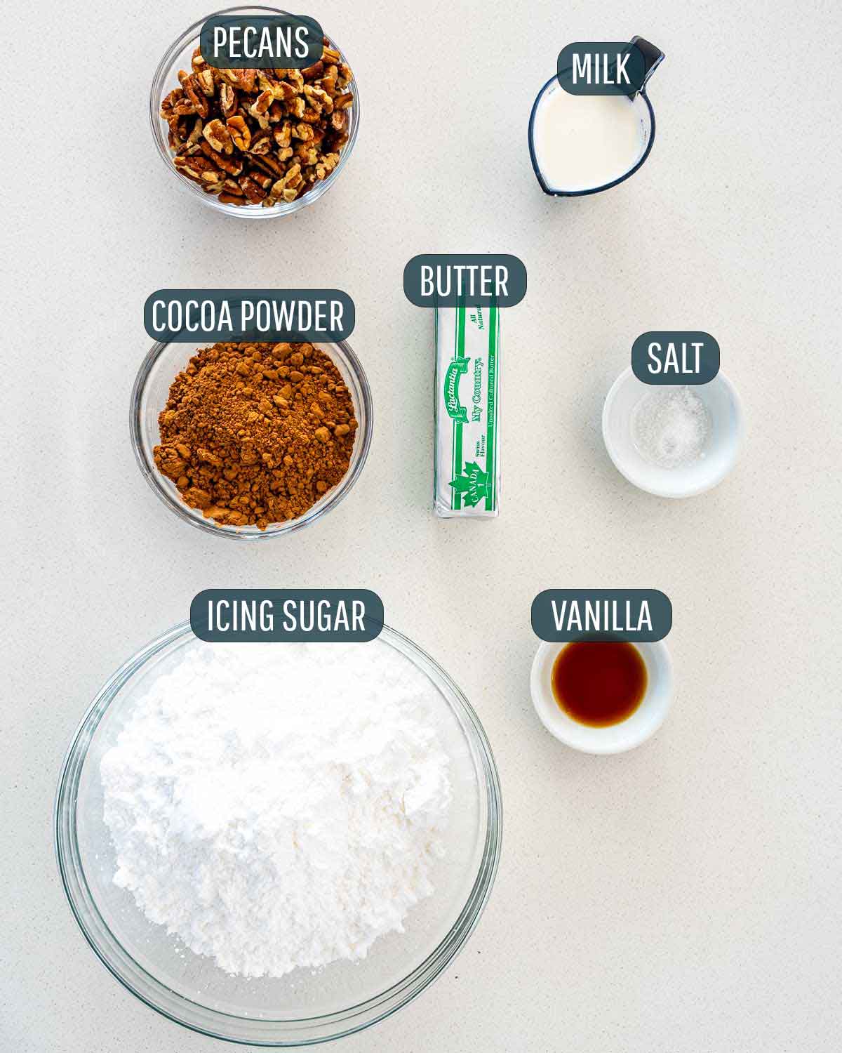 ingredients needed to make microwave fudge.