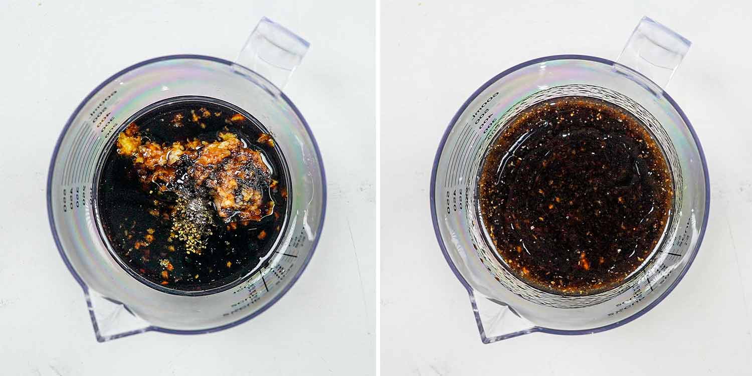 process shots showing how to make oyster sauce chicken.
