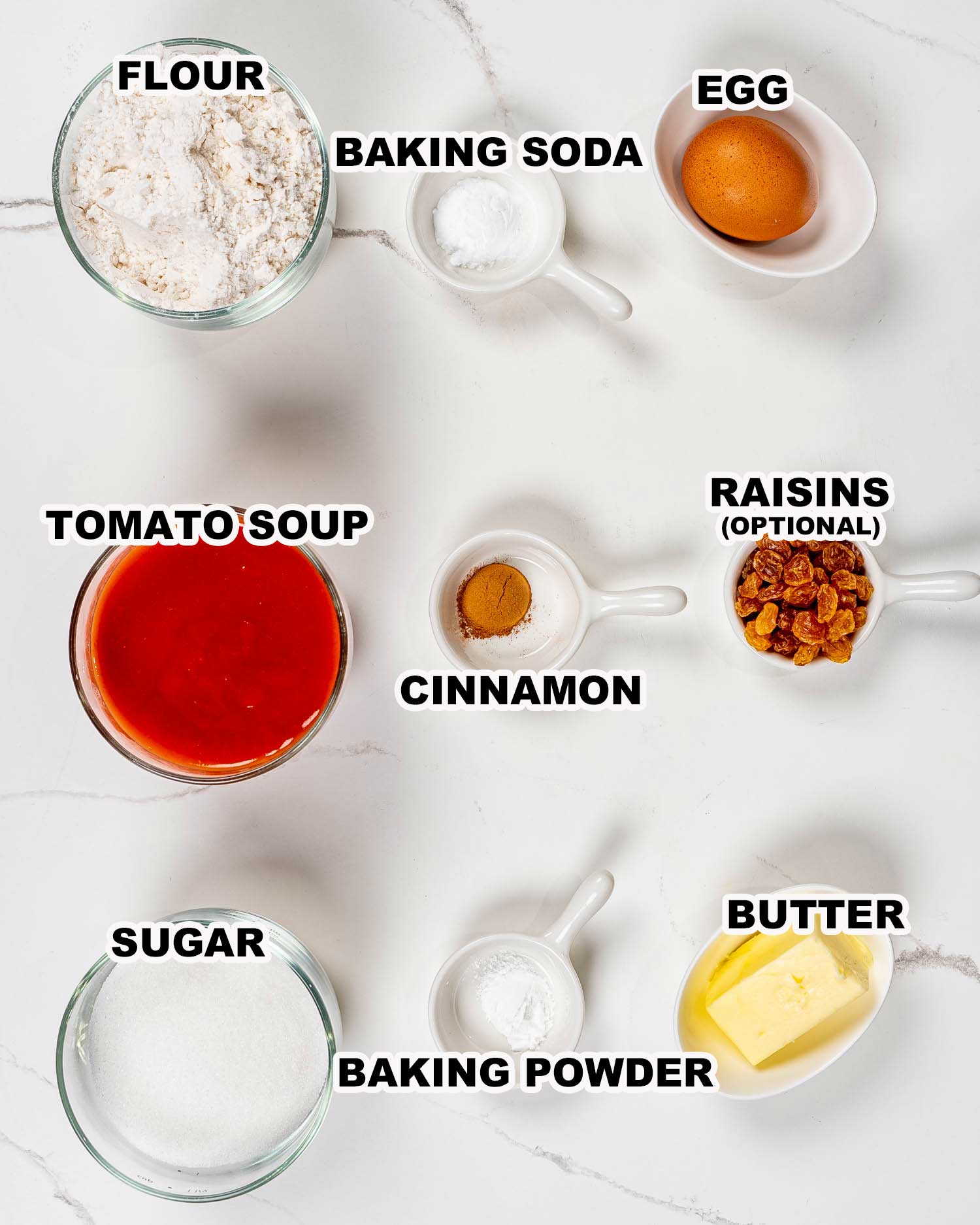 ingredients needed to make tomato soup cake.