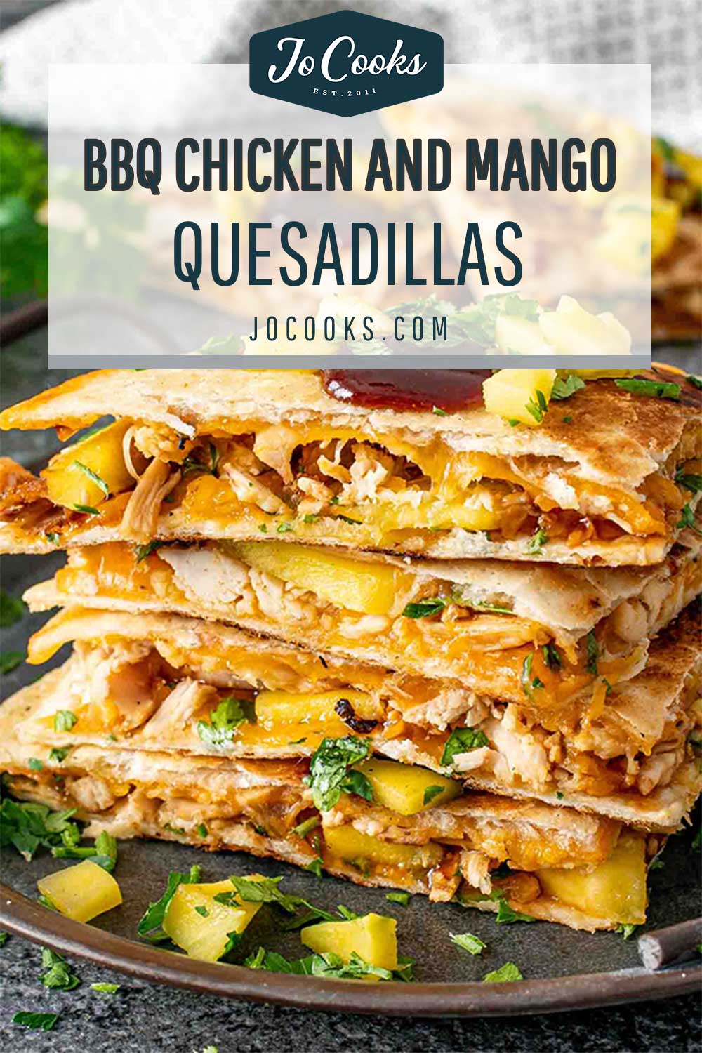 pin for bbq chicken and mango quesadillas.