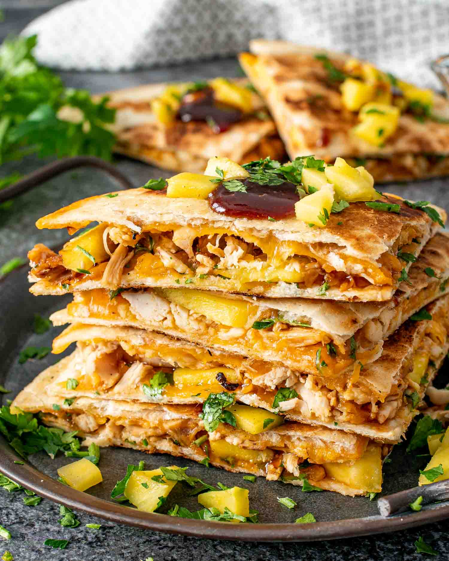 BBQ Chicken Mango Quesadillas – Jo Cooks