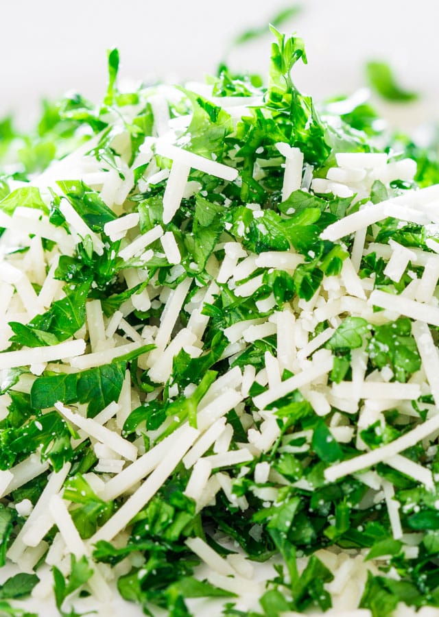 garlic and parsley tossed together
