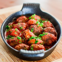 spicy ricotta meatballs in tomato sauce