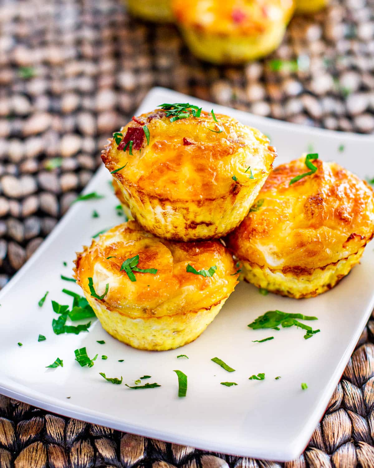Easy Egg Muffins on a white plate