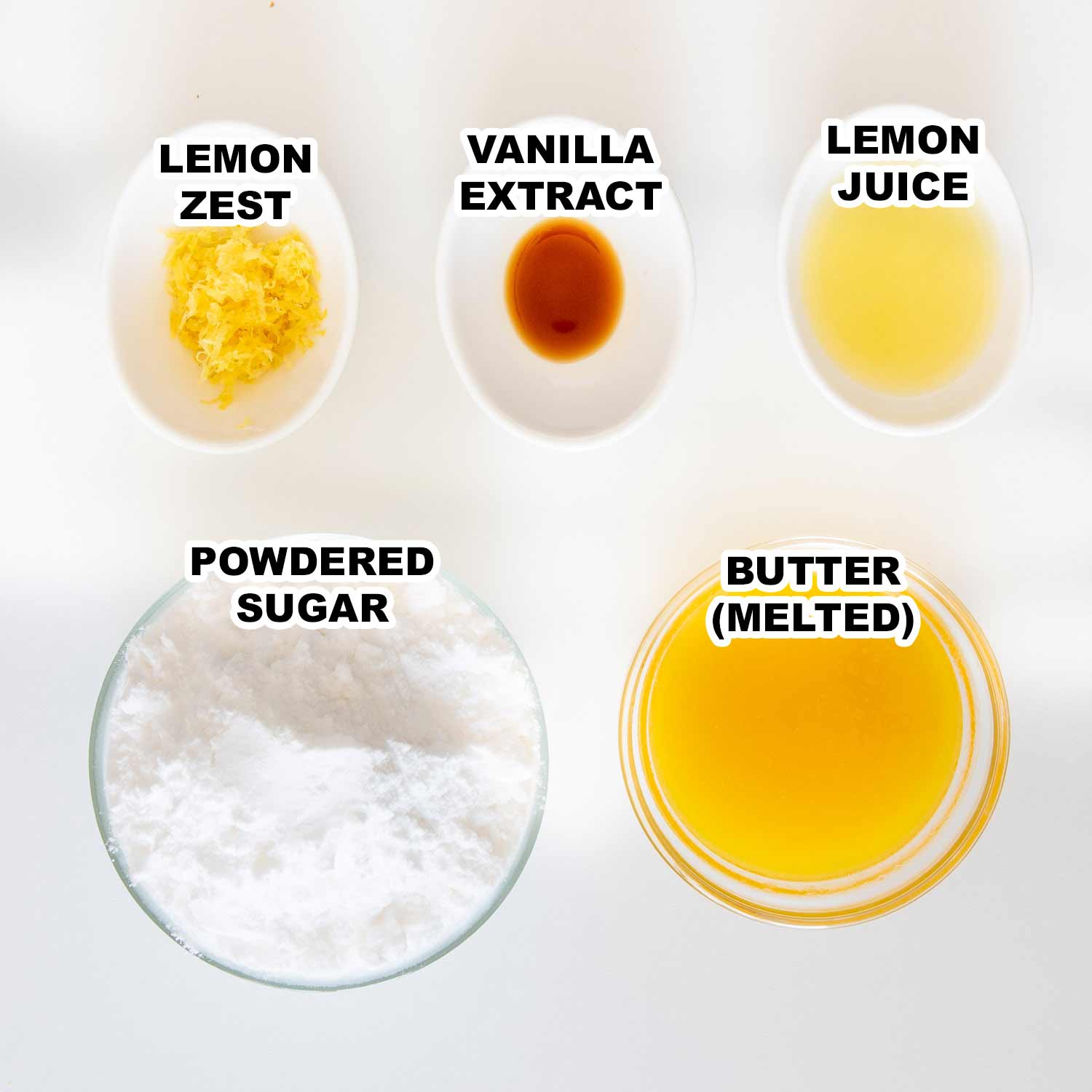 ingredients needed to make lemon chiffon cake.