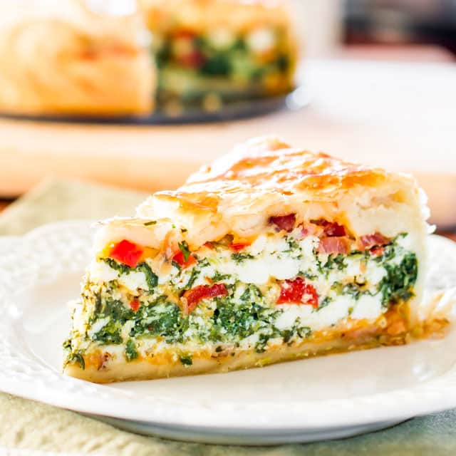 This Spinach Ricotta Brunch Bake is the perfect weekend brunch recipe that can be made ahead and will surely please and impress your guests.