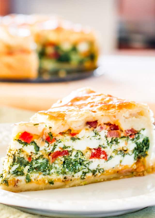 This Spinach Ricotta Brunch Bake is the perfect weekend brunch recipe that can be made ahead and will surely please and impress your guests.