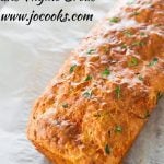 a loaf of cheese olive and thyme bread