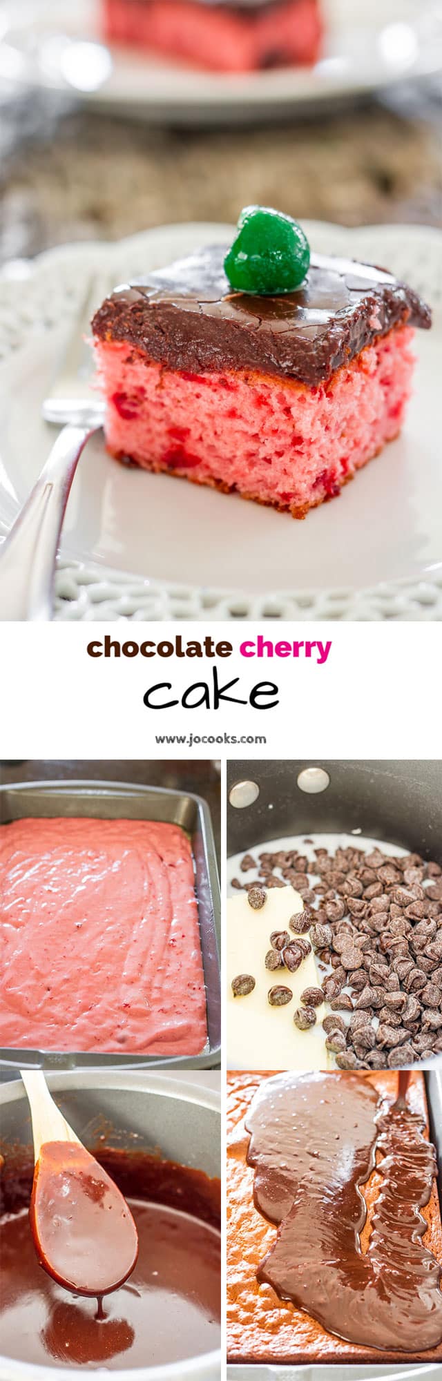 Chocolate Cherry Cake photo collage
