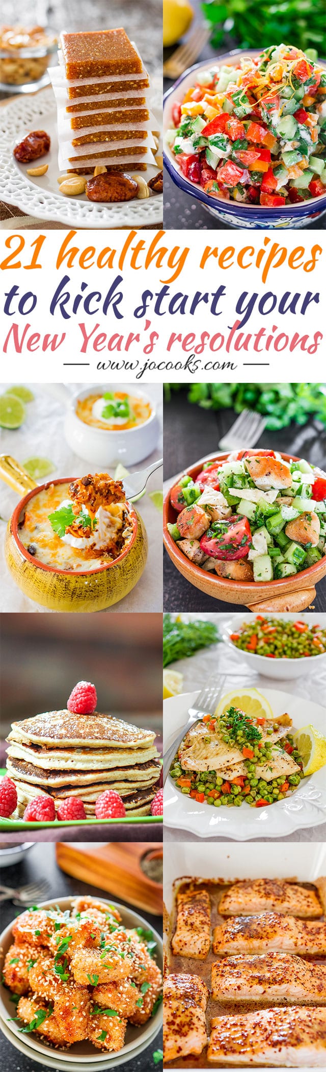 21 Healthy Recipes to Kick Start Your New Year's Resolutions photo collage
