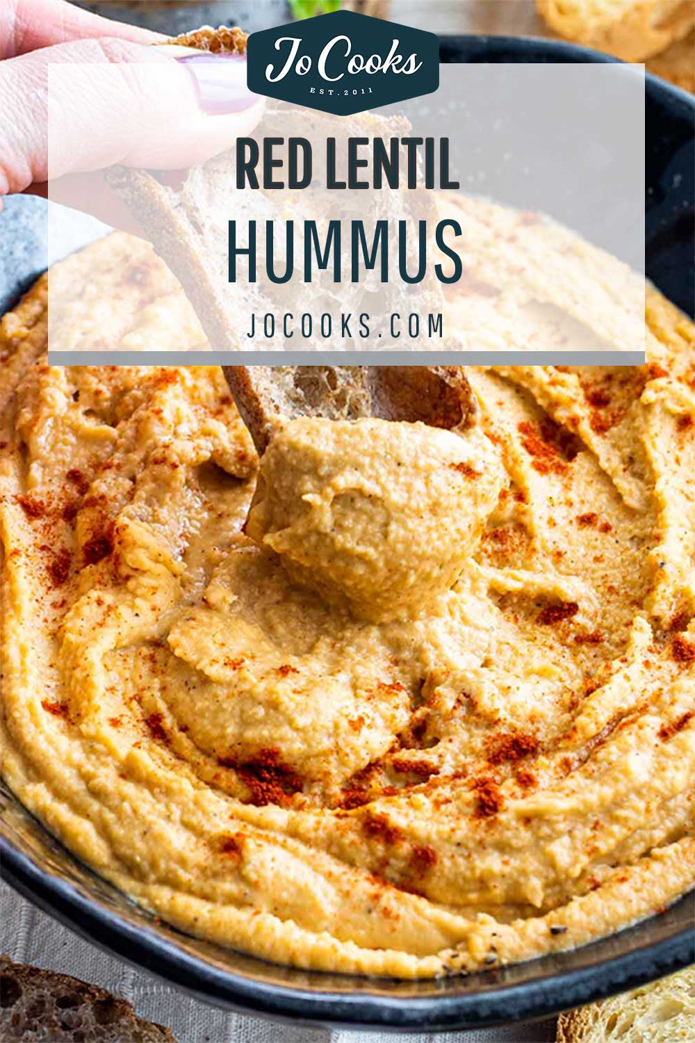 pin for red lentil hummus.