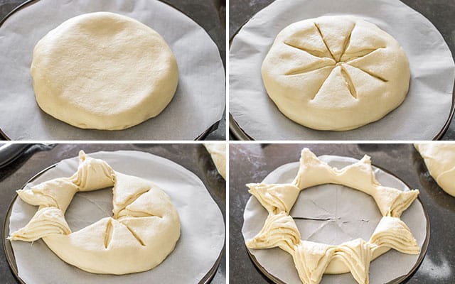 Process shots assembling the Sunflower Bread