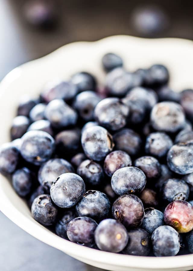 a bowl full of blueberries