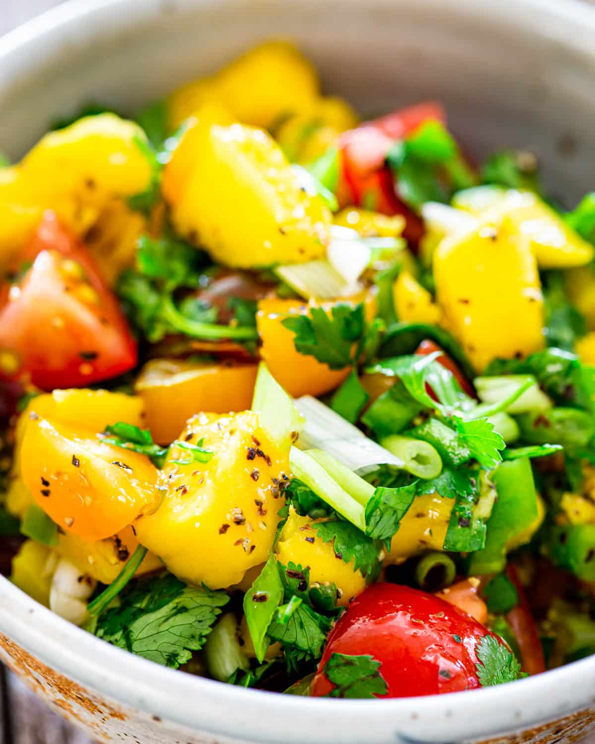 mango salsa in a bowl