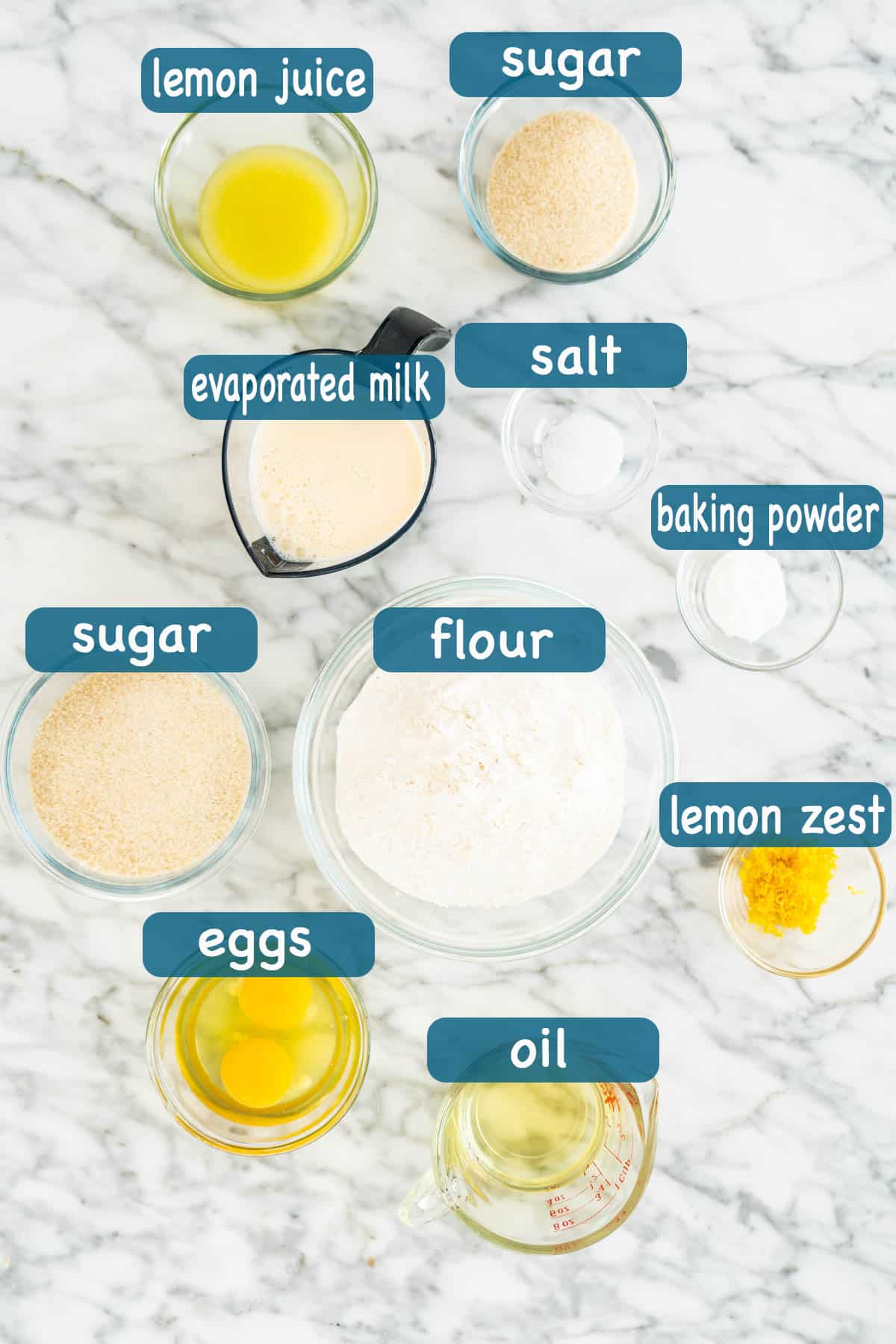 ingredients needed to make lemon bread