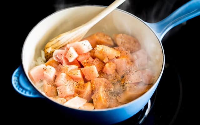 cooking chicken in a dutch oven