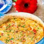 sausage and potato breakfast bake in a pot