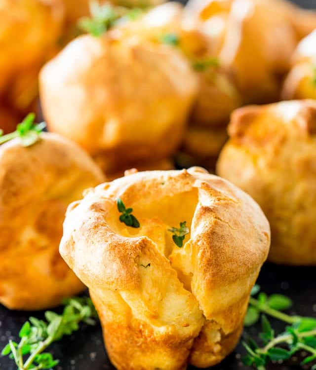 goat cheese and thyme yorkshire pudding