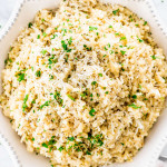overhead shot of instant pot risotto