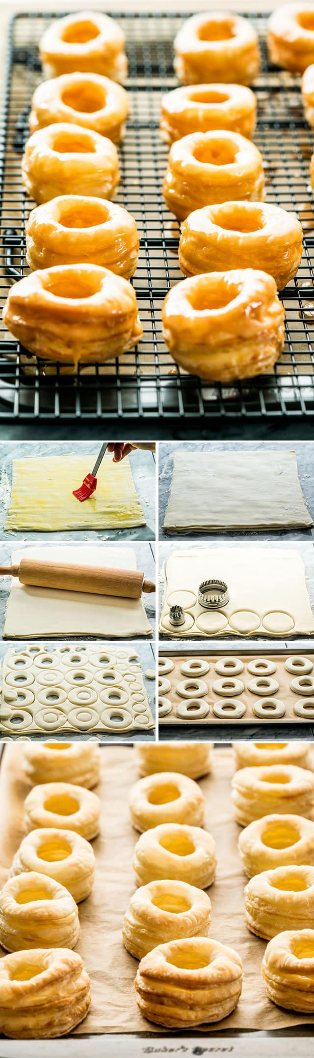 process of making dulce de leche cronuts