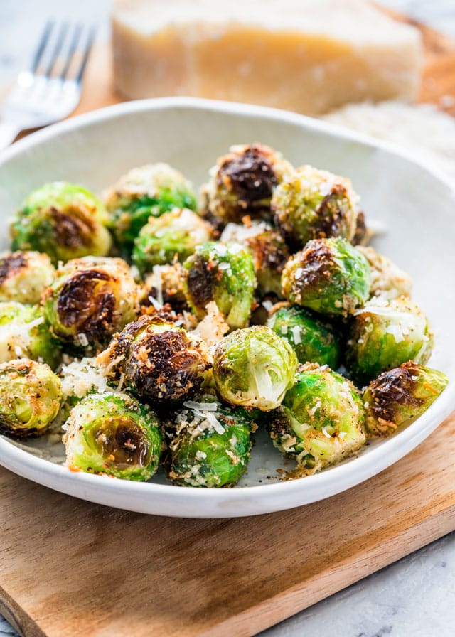 Garlic Parmesan Roasted Brussels Sprouts - Jo Cooks