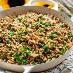 side view shot of a pot full of harvest rice