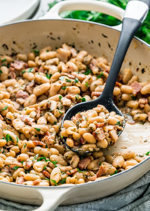 White Beans with Bacon and Herbs - Jo Cooks