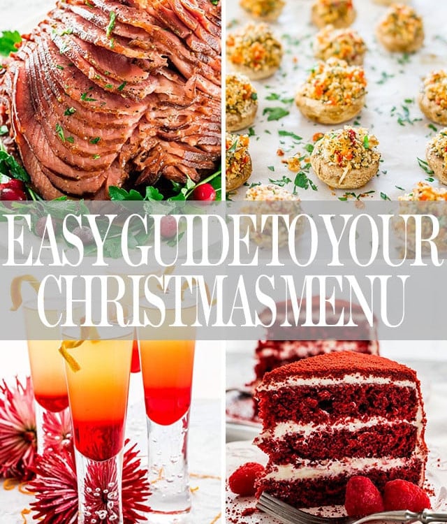 christmas menu guide collage