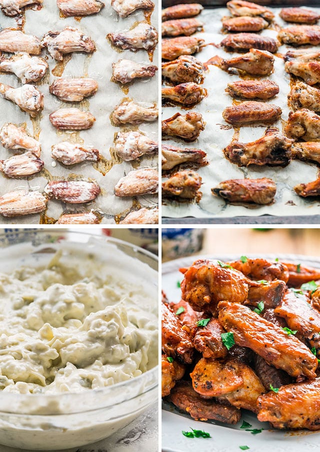 When it comes to the big game, wings are the ideal snack which is why I have for you THE ULTIMATE BLUE CHEESE BUFFALO WINGS with my special blue cheese dip, both made with Litehouse Chunky Blue Cheese dressing. Did you know Litehouse dressings are refrigerated, taste incredible and are made without artificial colors, flavors or preservatives! Follow @litehousefoods for lots more. #LitehouseFoods
