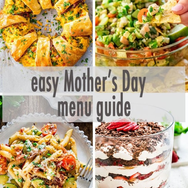 Easy Mothers Day Menu Guide Collage