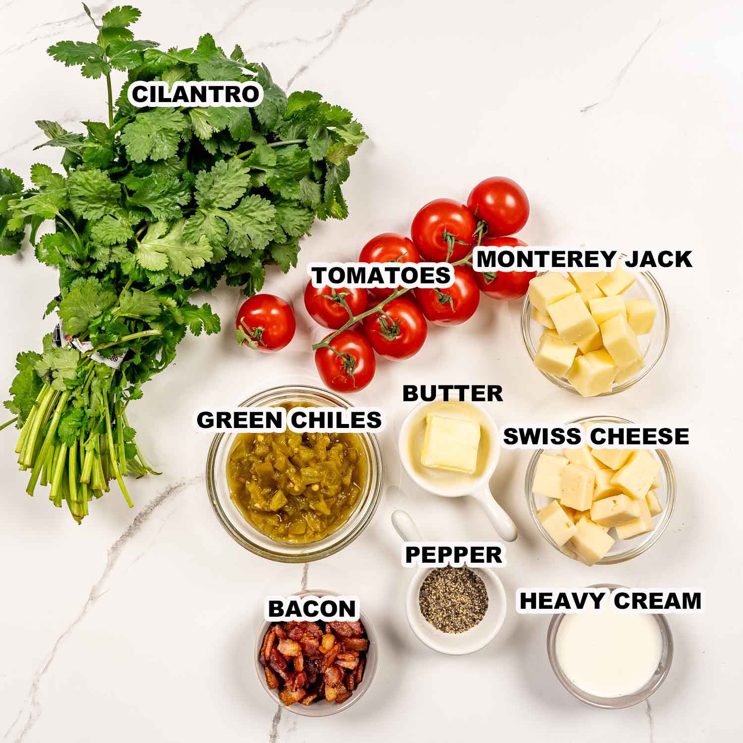 ingredients needed to make crockpot queso blanco.