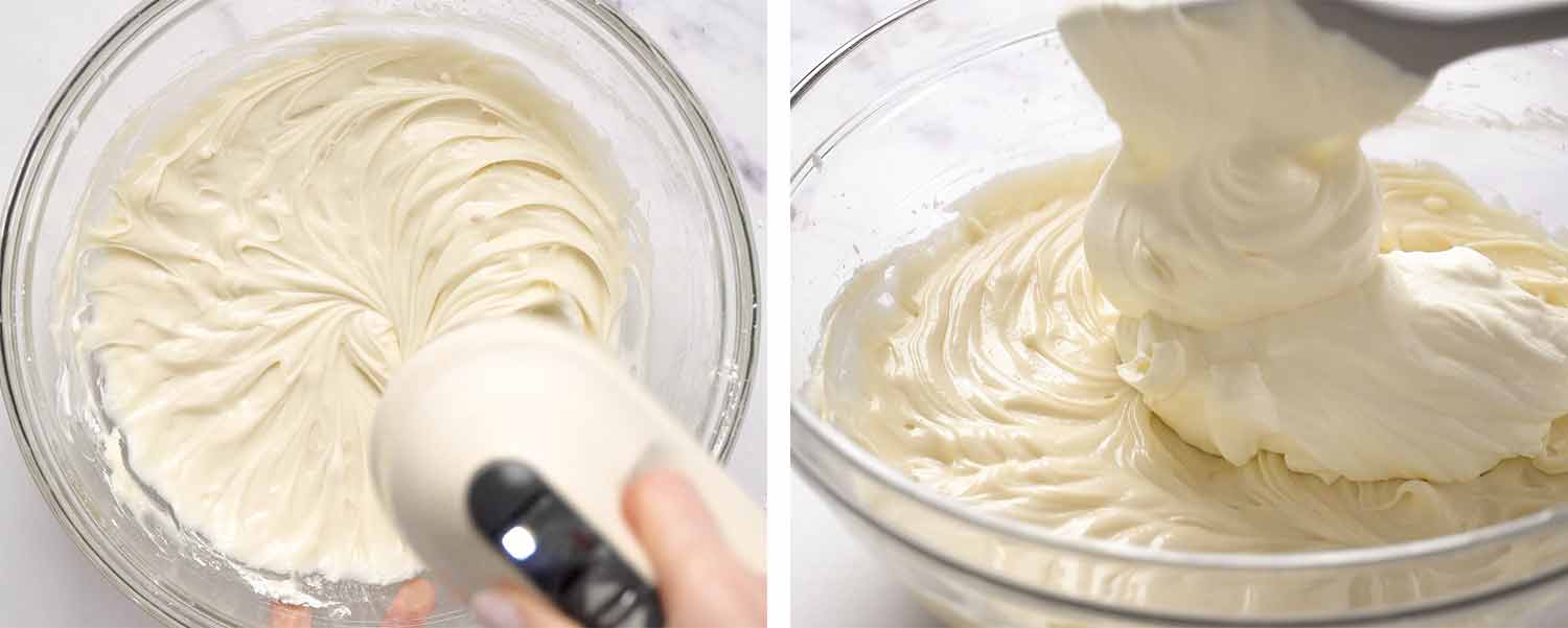 process shots showing how to make red velvet cake.