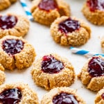 a few thumbprint cookies with a glass of milk.