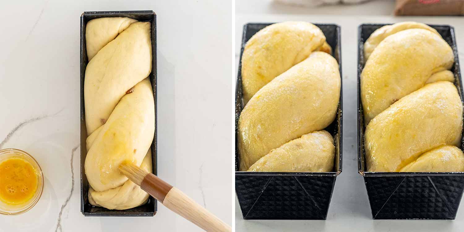 process shots showing how to make walnut rolls.