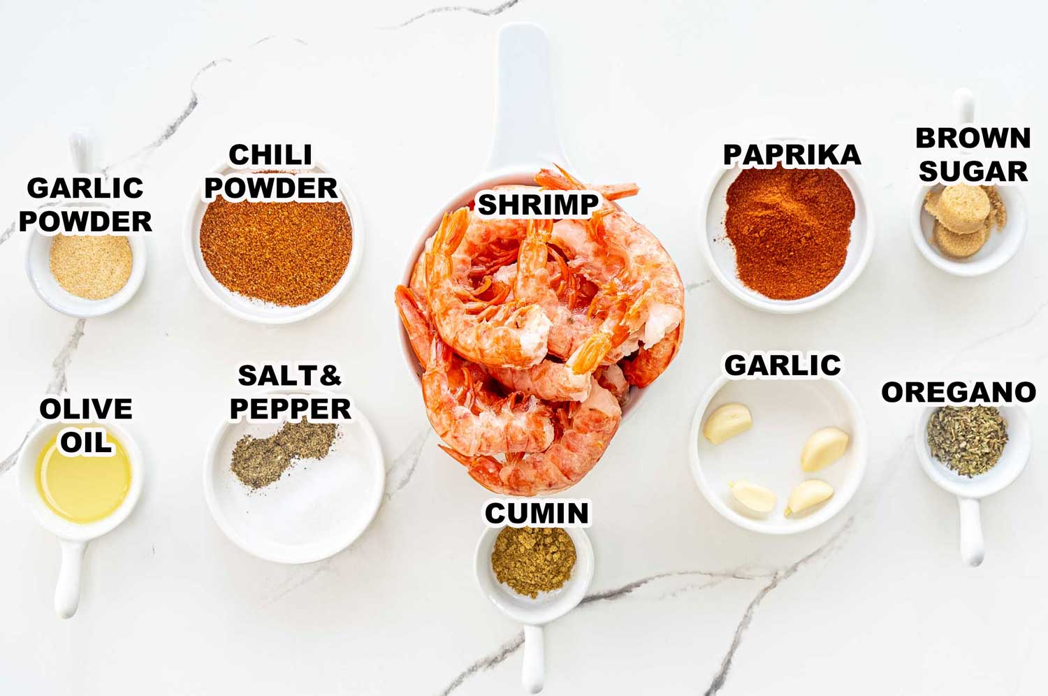 ingredients needed to make blackened shrimp.