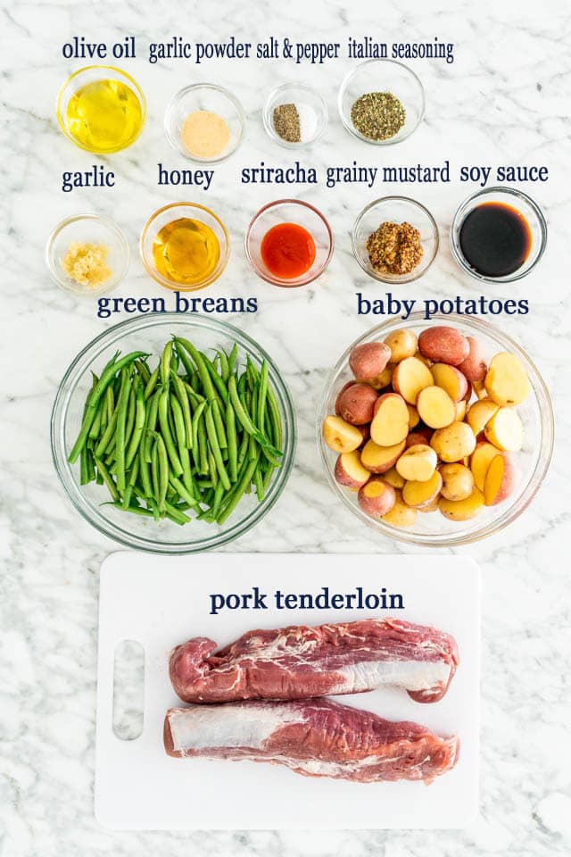 Honey Mustard Pork Tenderloin ingredients