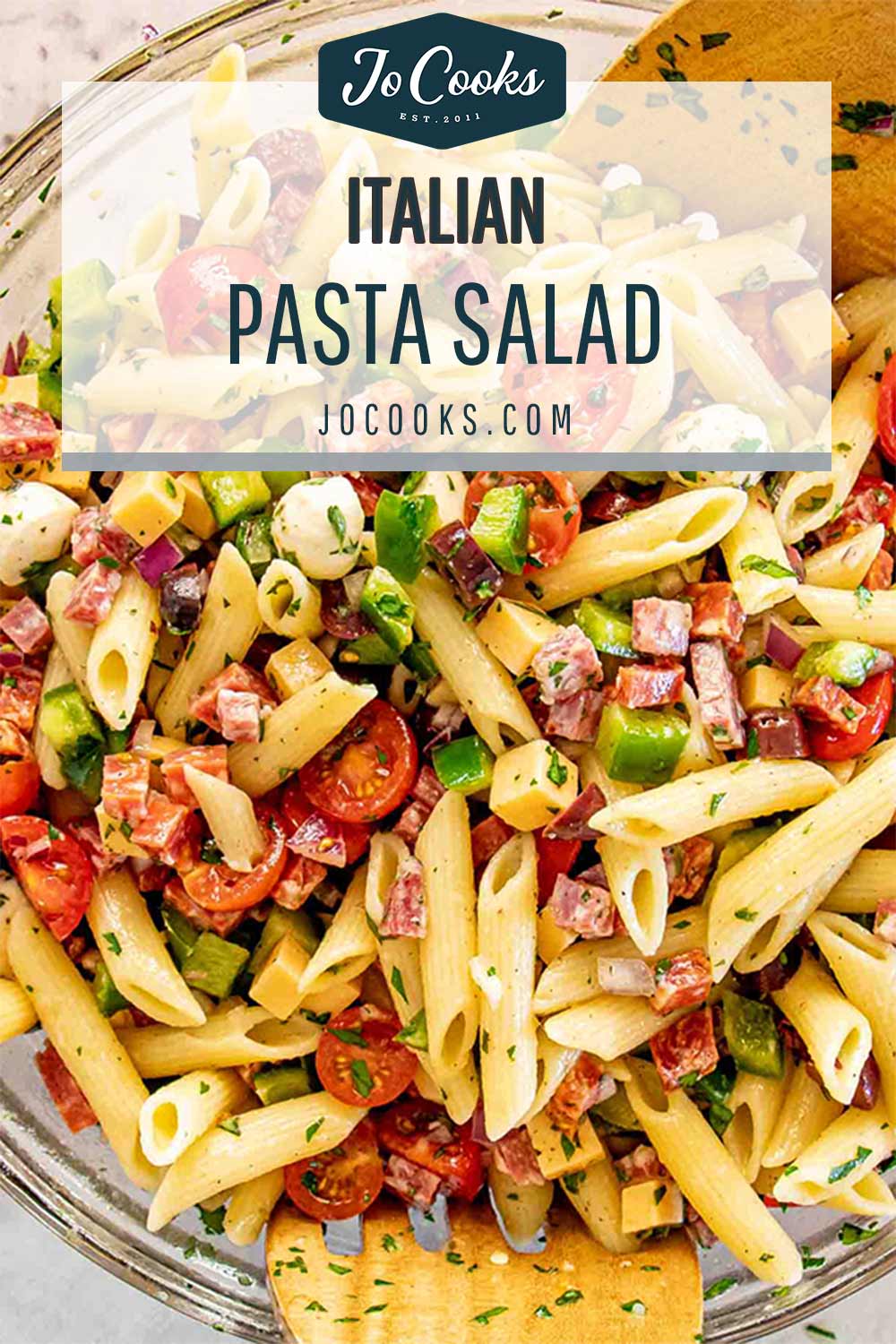 pin for italian pasta salad.