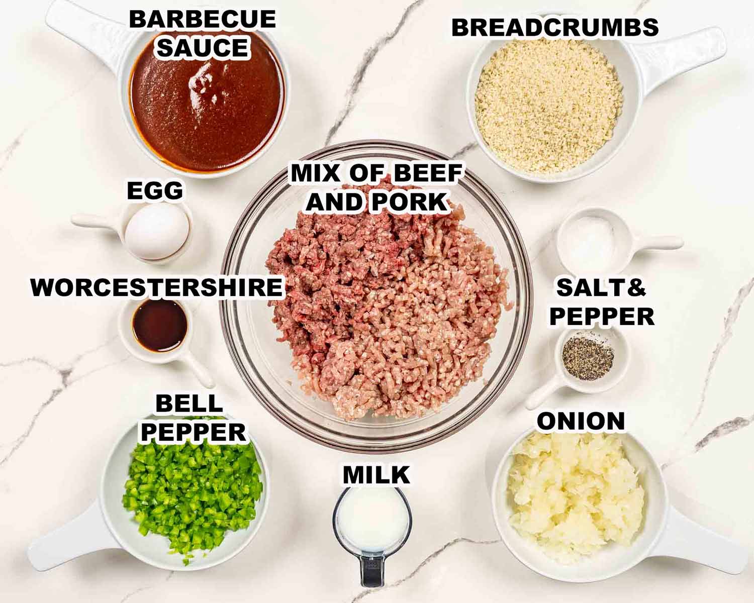 ingredients needed to make meatloaf.
