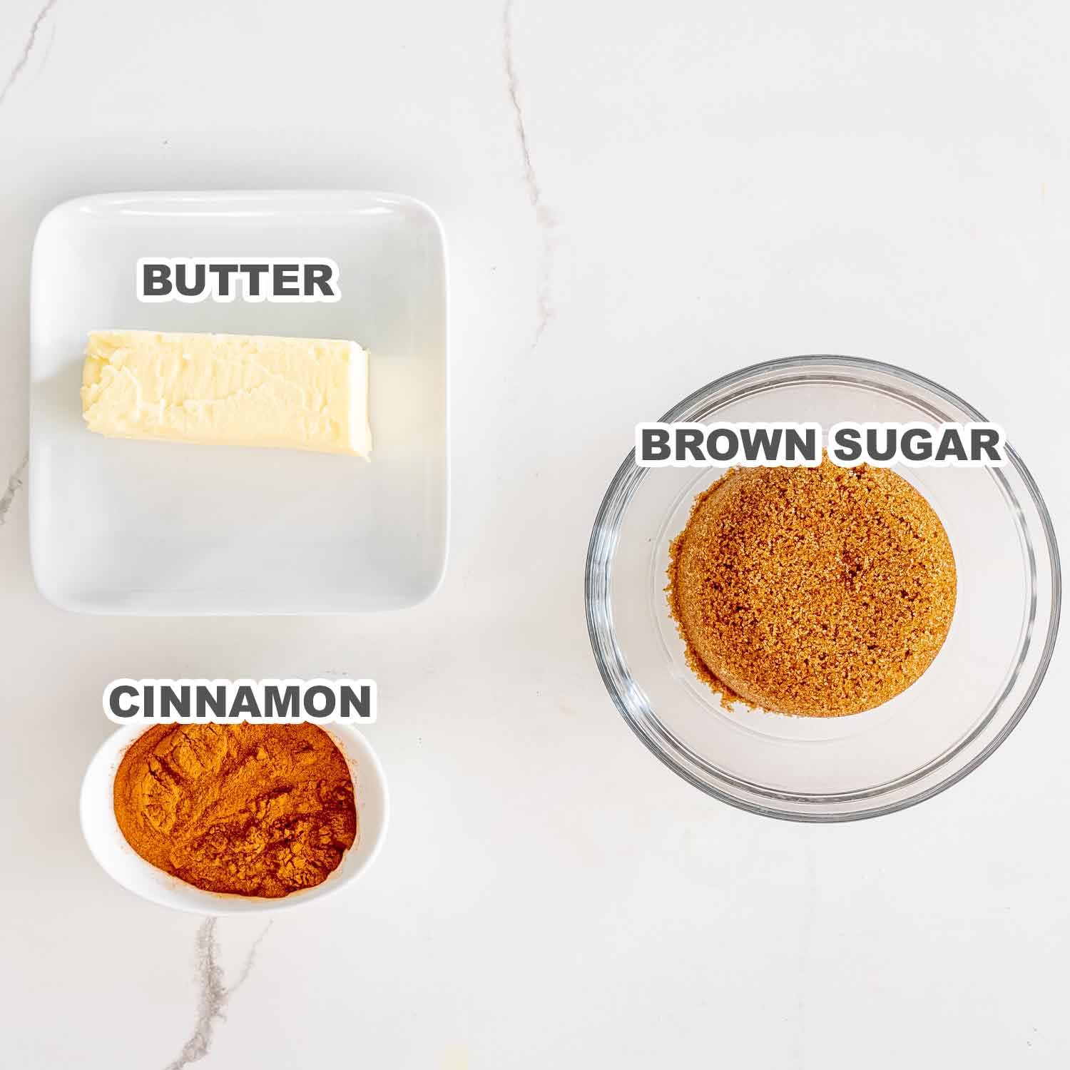 ingredients needed to make filling for cinnamon rolls.