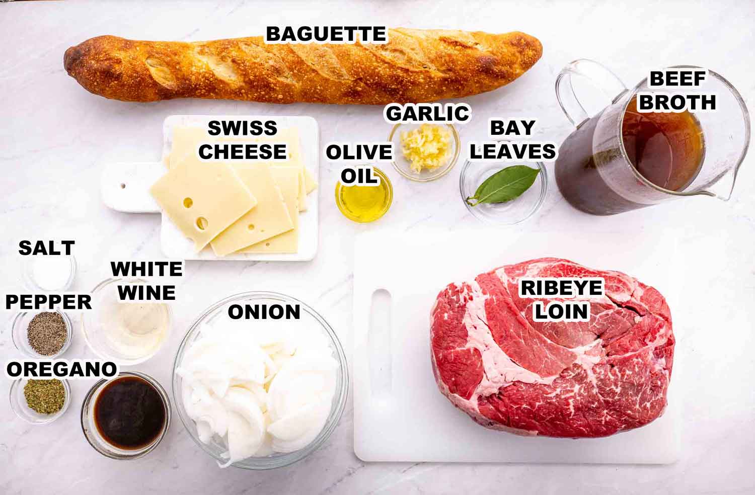 ingredients needed to make french dip.