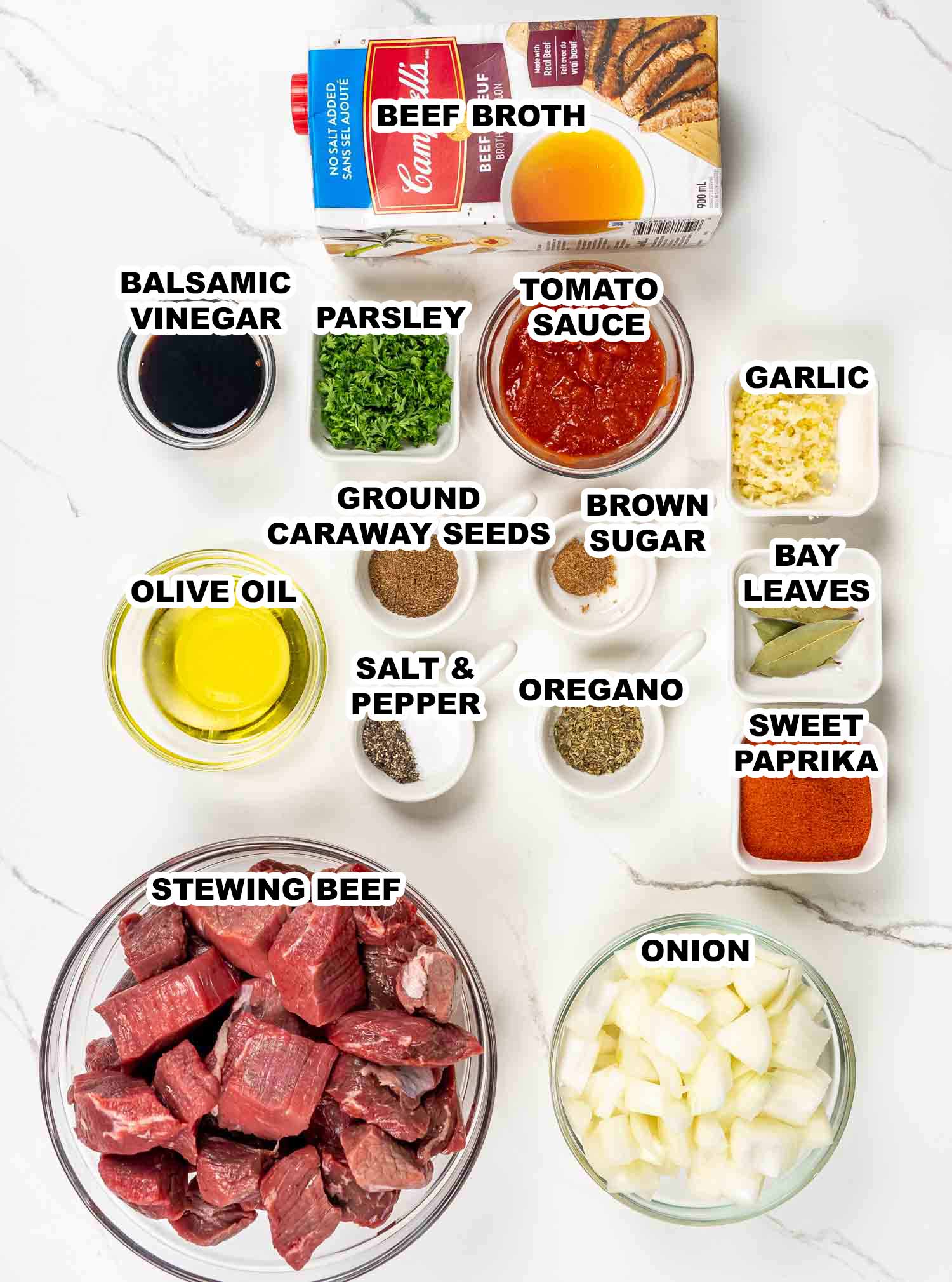 ingredients needed to make hungarian goulash.