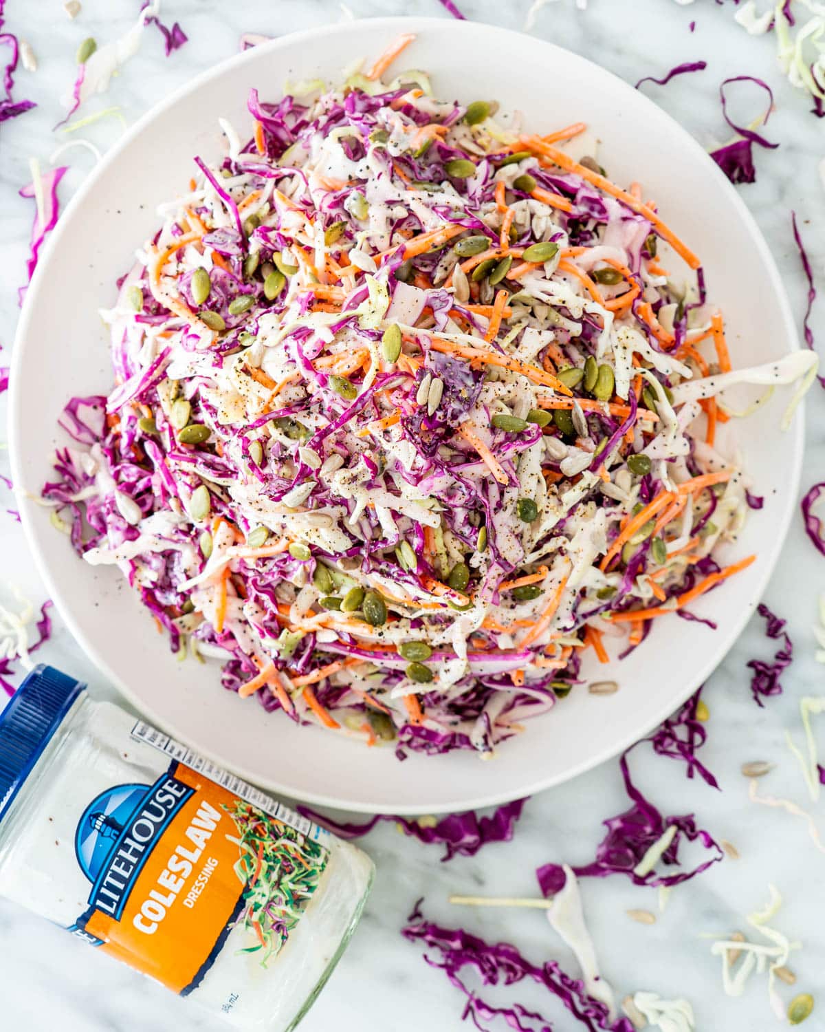 Mixed Cabbage Apple Coleslaw