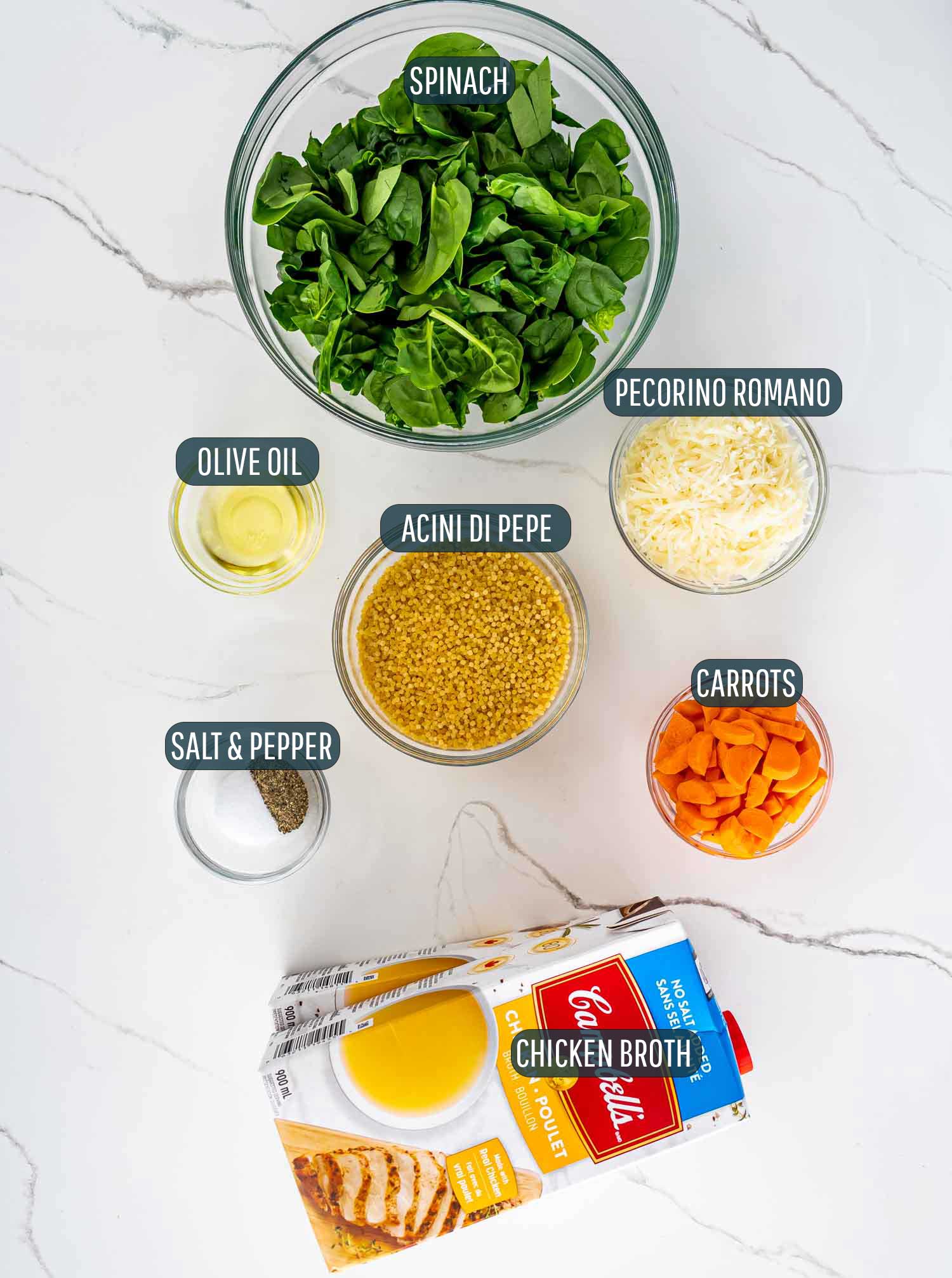 ingredients needed to make italian wedding soup.