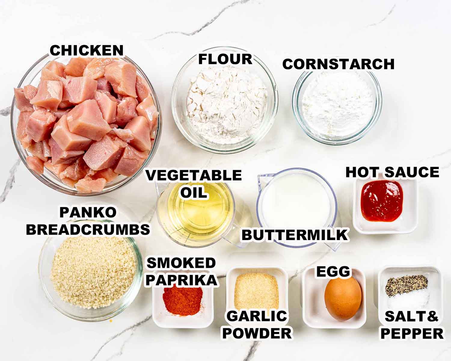 ingredients needed to make bang bang chicken.