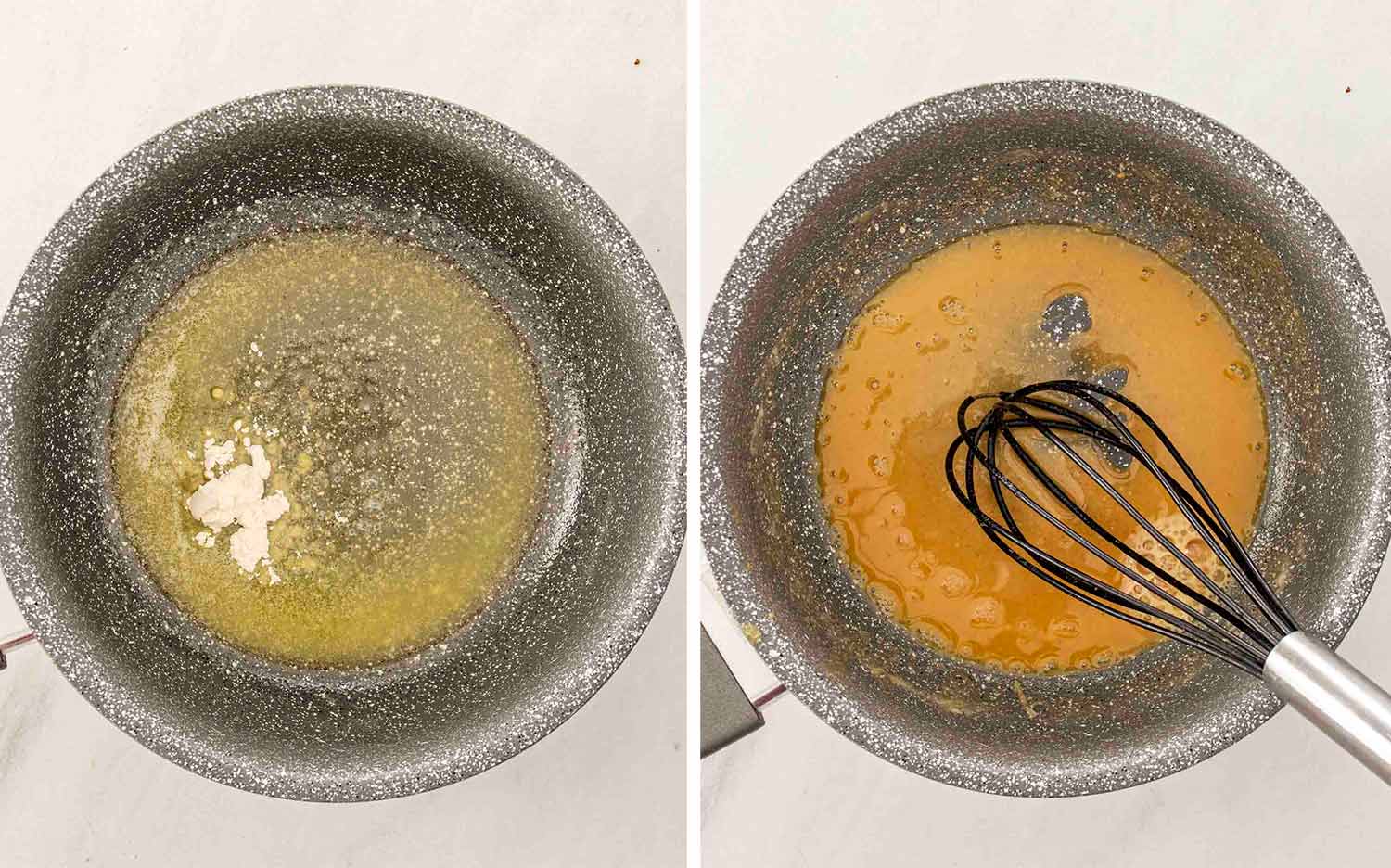 process shots showing how to make dirty fries.